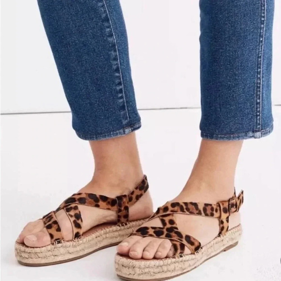 Madewell Shoes - NWOB Madewell Malia Asymmetrical Espadrille Sandal calf Hair